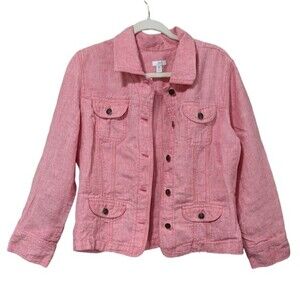J. Jill Light Pink Utility Jacket